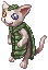 Leaf Cat monster sprite